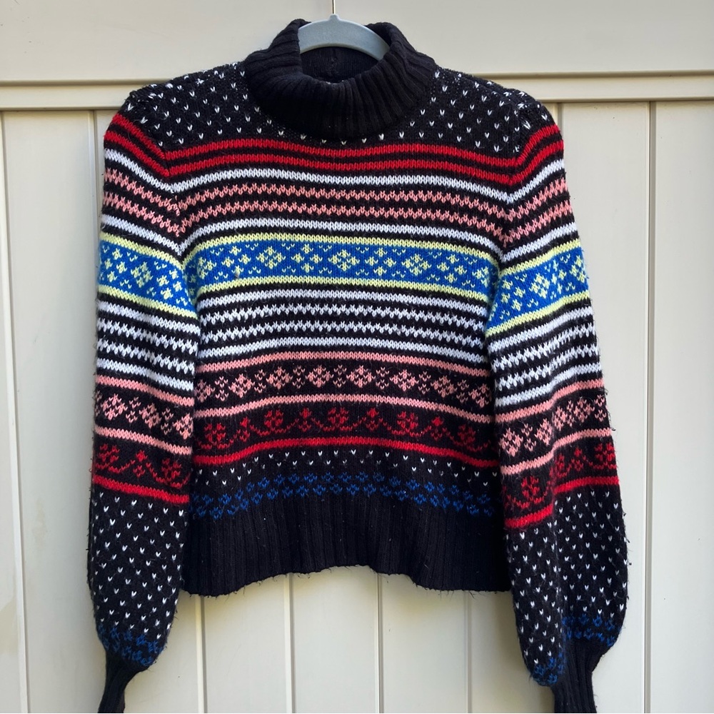 American Eagle Fair Isle sweater small multicolor